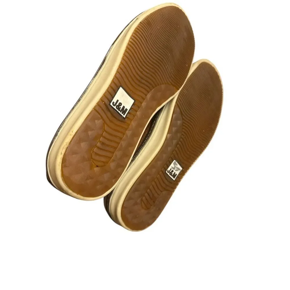 251382 PF50 MCGUFFEY MEN SHOE SIZE 8M TAN LEATHER SLIP-ON BY JOHNSTON & MURPHY